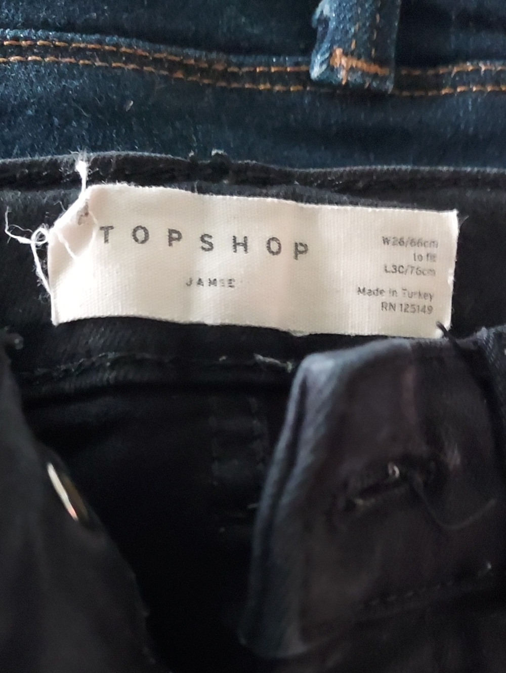 Topshop Black Jamie Women's Jeans Size 26